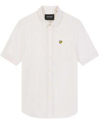 Lyle & Scott - Textured Stripe Regular Shirt Cotton - Lyst