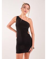 Pink Vanilla - One Shoulder Keyhole Mini Dress - Lyst