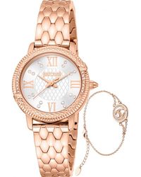 Just Cavalli - Jc1L276M0075 Ladies Signature Snake Viperized Watch And Bracelet Gift Set - Lyst