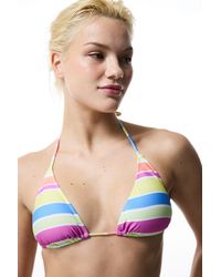 Penti - Striped Halter Triangle Bikini Top - Lyst