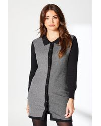 PRINCIPLES - Tipped Collar Boucle Knit Midi Dress - Lyst