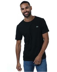 Lacoste - Gestreept Katoenen T-shirt Voor , Zwart - Lyst