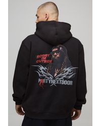 BoohooMAN - Oversized Partynextdoor License Printed Hoodie Cotton - Lyst