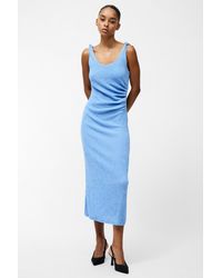 French Connection - Crinkle Knot Strap Ruched Midi Dress - Lyst