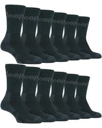 Jeep - 12 Pairs Luxury Cushioned Cotton Hiking Socks - Lyst