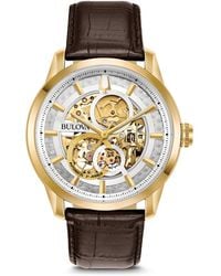 Bulova - Automatic Wilton Watch 97A138 Leather - Lyst