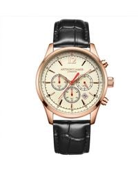Anthony James - Hand Assembled Classic Chronograph Rose Leather - Lyst