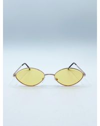 SVNX - Metal Oval Frame Sunglasses With Lenses - Lyst