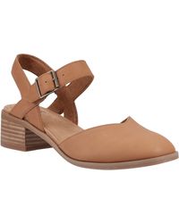 TOMS - Jaclyn Leather Sugar Round Slingback Heels - Lyst