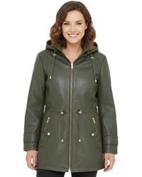 Infinity Leather - Parka Removable Borg Hooded Trench Coat - Lyst