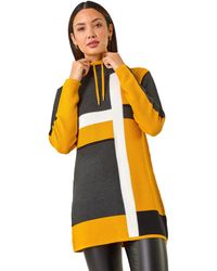 Roman - Colour Block Roll Neck Knit - Lyst
