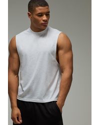 BoohooMAN - Active Gym Cotton Drop Armhole Regular Fit Tank - Lyst