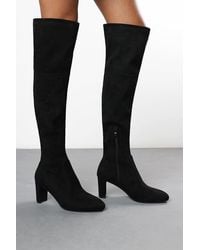 Where's That From - Wheres 'Sonya' Suede Block Heel Over The Knee Boots - Lyst