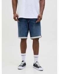Jack & Jones - Denim Shorts Rolled Hem Regular Fit - Lyst
