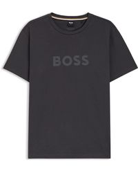 BOSS - Logo Print Beach T-Shirt - Lyst