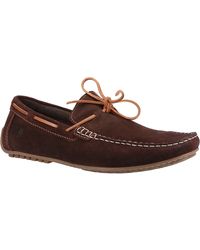 Hush Puppies - Reuben Suede Boat Shoes Material_Suede - Lyst