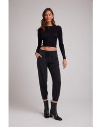 Bella Dahl - Solid Patterned Elastic Cuff Joggers - Lyst
