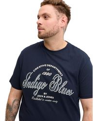 Jack & Jones - Graphic T Shirt Round Neck Tee Plus Size - Lyst