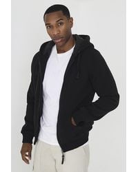 Brave Soul - 'Zone' Borg Lined Zip Through Hoodie - Lyst