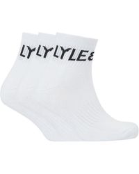 Lyle & Scott - Sammy 3 Pack Crew Socks Bright Cotton - Lyst