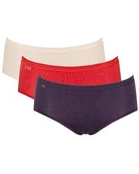 Sloggi - Basic+ Midi 3 Pack Briefs - Lyst