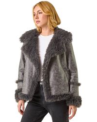 D.u.s.k - Faux Fur Aviator Jacket - Lyst