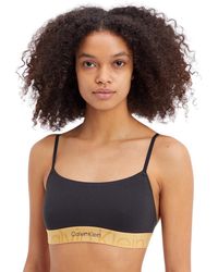 Calvin Klein - Embossed Icon Holiday Bralette Bra - Lyst