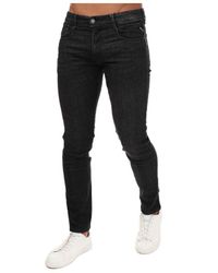 Replay - Anbass Slimfit Stretchjeans Voor , Zwart - Lyst