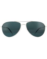 Oliver Peoples - Aviator Polarized Sunglasses Metal - Lyst