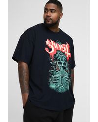 BoohooMAN - Plus Regular Fit Ghost License Print T-shirt - Lyst