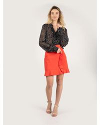 Pinko - Rok Chiacchierone Vrouw Rood - Lyst