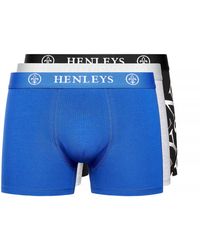 Henleys - Henline Assorted Designs Boxer Shorts (Pack Of 3) (Multicoloured) - Lyst
