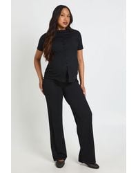Boohoo - Maternity Soft Knit Button Cardigan & Wide Leg Trouser - Lyst