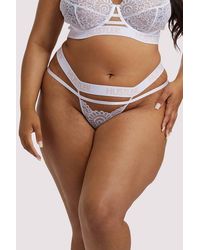 Hustler - Branded Lace Thong - Lyst