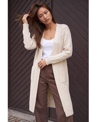 Roman - Long Line Pocket Cardigan - Lyst