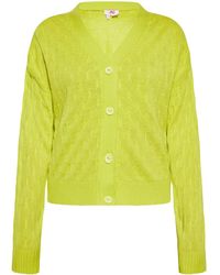 myMo - Strickjacke Damen Limone - Lyst