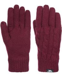 Trespass - Dames Sutella Gebreide Handschoenen (rood) - Lyst