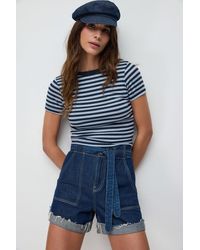 No Matter What - Korte Mouw Gestreepte Tee - Lyst