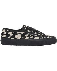 Superga - Ladies 2750 Dalmatian Print Cowhide Leather Trainers - Lyst
