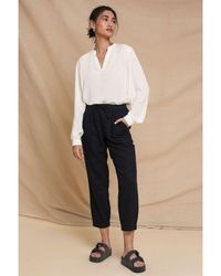 Threadbare - Linen Blend 'Rosewood' Tapered Trousers - Lyst