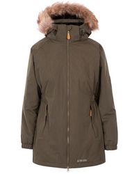 Trespass - Ladies Celebrity Insulated Longer Length Parka Jacket (Dark Vine) - Lyst