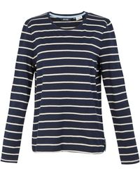 Regatta - Federica Ii Stripe T-shirt Met Lange Mouwen (marine / Licht Vanille) - Lyst