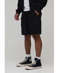 BoohooMAN - Relaxed Fit Pleat Front Work 365 Cargo Shorts - Lyst