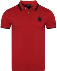 Philipp Plein - Twin Tipped Collar Tiger Design On Back Polo Shirt Cotton - Lyst