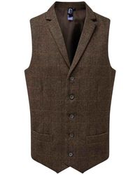 PREMIER - Herringbone Waistcoat - Lyst