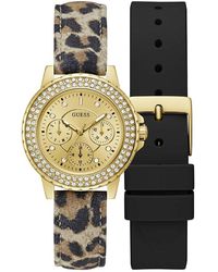 Guess - Gw0660L2 Ladies Crown Jewel Watch And Strap Gift Set - Lyst