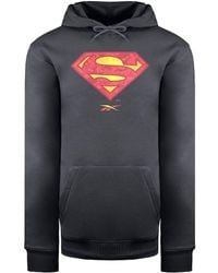 Reebok - X Dc Superman Dark Graphite Hoodie - Lyst