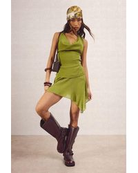 Boohoo - Chiffon Cowl Neck Top And Hanky Hem Mini Skirt Co-Ord - Lyst