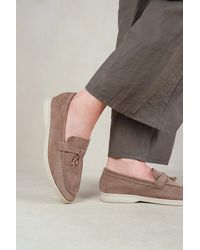 Where's That From - Wheres 'Pegasus' Wide Fit Slip On Trim Loafers With Accessory Detailing - Lyst