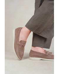 Where's That From - Wheres 'Pegasus' Wide Fit Slip On Trim Loafers With Accessory Detailing - Lyst